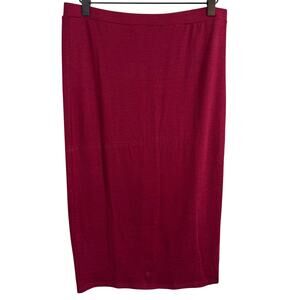 Leith Red Rumba Midi Skirt Size Medium